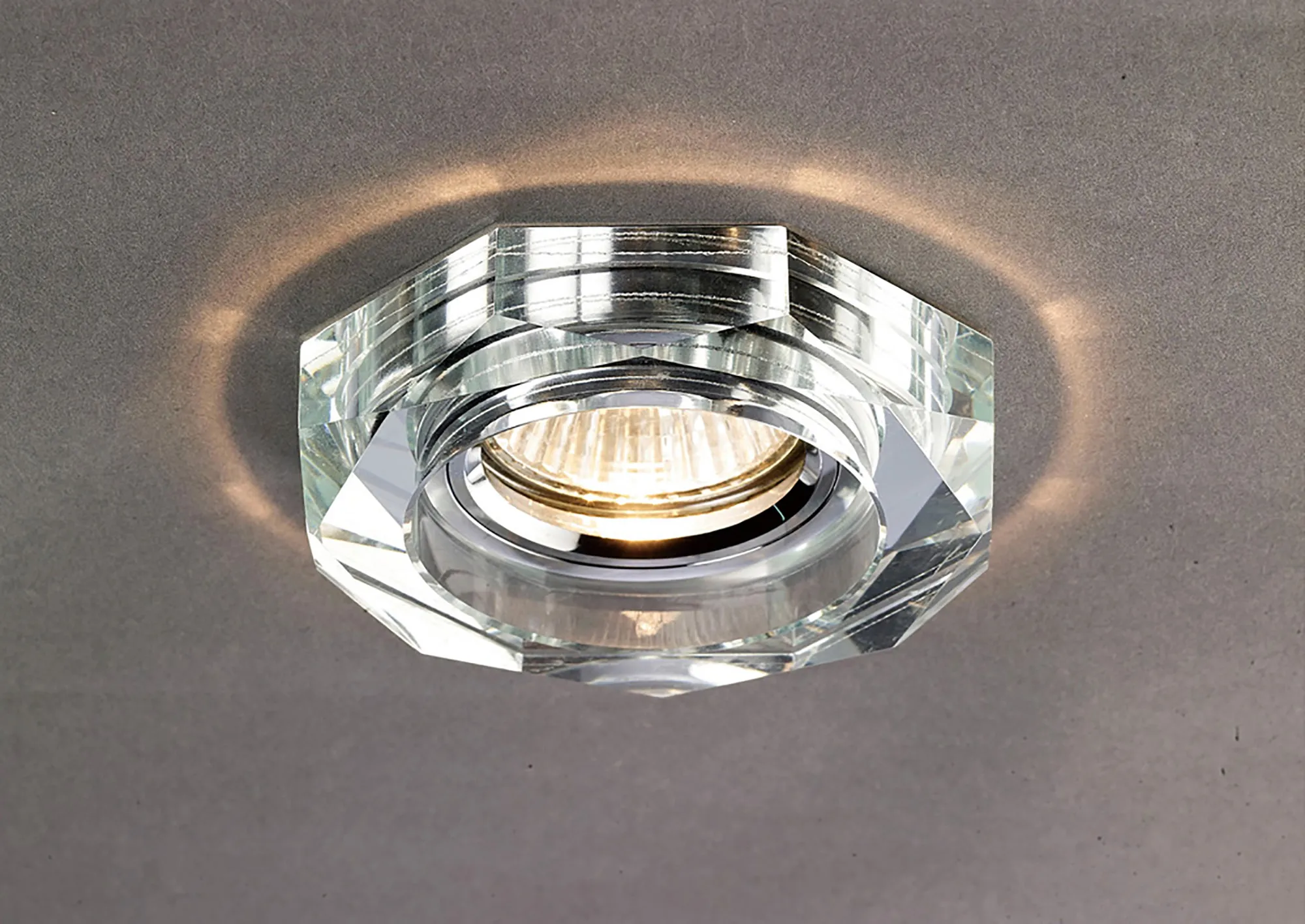 IL30823CH  Crystal Downlight Deep Octagonal Rim Only Clear